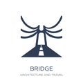 Bridge icon. Trendy flat vector Bridge icon on white background