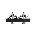 Bridge icon vector. Bridge icons, Various bridges illustration symbol collection.