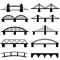 Bridge Icons Set Royalty Free Stock Photo