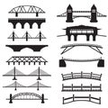 Bridge icons set