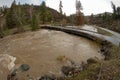 Nearly flooded bridge