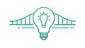 Bridge Idea Icon Vector with Lightbulb for Connection, vector design Generative AI Royalty Free Stock Photo