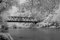 Bridge in infrared Royalty Free Stock Photo