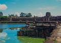 Bridge infront of Angkor Wat Royalty Free Stock Photo