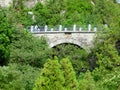 Bridge inside the Longmen Grottoes Scenic Area Royalty Free Stock Photo