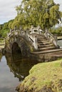 Bridge in a Japanese garden, Hawaii Royalty Free Stock Photo