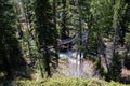 Bridge on Jenny Lake Trail on the way to Inspiration Point that overlooks Jenny Lake in the Grand Tetons National Park in Wyoming Royalty Free Stock Photo