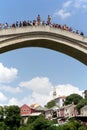 Bridge jumpers in Mostar