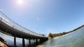 Bridge jumping. Summer fun at Lake Cathie NSW Australia