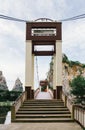 Bridge at Khao Ngu Stone Park Royalty Free Stock Photo