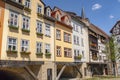 Kramerbrucke in Erfurt in a beautiful summer day, Germany