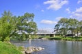 Bridge in Kroscienko, Poland Royalty Free Stock Photo