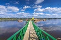 A Bridge Leading To The Buddha`s Footprint In The Middle Of The Mekong River In Tha Uthen District, Nakhon Phanom Province,