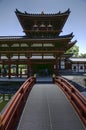Bridge leading to Byodo-in temple in Uji, Japan Royalty Free Stock Photo