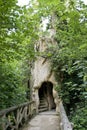 Bridge leading to a hollow