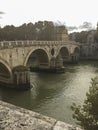 Bridge that leads at the Piazza Trilussa in Rome - Italy Royalty Free Stock Photo