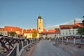 The Bridge of Lies from small square, Sibiu. Royalty Free Stock Photo