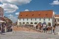 The Bridge of Lies from small square, Sibiu. Royalty Free Stock Photo