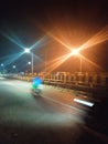 bridge light in the night
