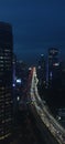 Bridge of lights to the sky, night view from 32nd floor wisma mulia jakarta