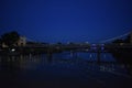 Bridge and lights in Waco Texas in May 2018 Royalty Free Stock Photo