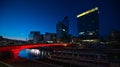 The Danube canal in Vienna, Austria at dusk Royalty Free Stock Photo