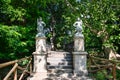 Bridge of the Little Mermaids, Ponte delle Sirenette in Sempione Park, Parco Sempione in Milan Royalty Free Stock Photo