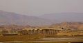 Bridge of loess plateau in sunset