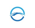 Bridge logo design template