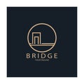 Bridge logo vector icon illustration design template