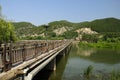 Bridge at Longmen Grottoes China Royalty Free Stock Photo