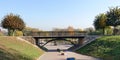 Bridge of lovers on the embankment, Tambov, Russia.