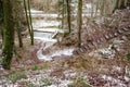 Wooden bridge in nature Royalty Free Stock Photo