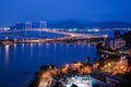 Bridge in Macau view at night Royalty Free Stock Photo