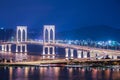 Bridge in Macau view at night Royalty Free Stock Photo