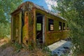 Bridge made from old abandoned train car in Georgia Royalty Free Stock Photo