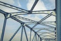 The bridge is made of steel stabilizer Royalty Free Stock Photo
