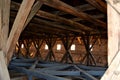 Bridge of the medieval fortified saxon church Saschiz Keisd, Transylvania. Royalty Free Stock Photo