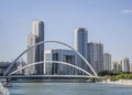 BRIDGE AND MODERN ARCHITECTURE, TIANJIN CITY