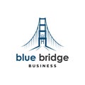 Bridge modern landscape skyline logo inspiration