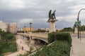 Bridge of Monarchy across Turia Gardens, Valencia, Spain