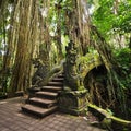 Bridge at Monkey Forest Sanctuary in Ubud, Bali, Indonesia Royalty Free Stock Photo