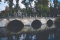 Bridge and monument of King Jan III Sobieski Royalty Free Stock Photo