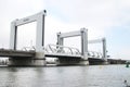 The bridge with the most malfunction in the Netherlands ; The botlekbrug on Motorway A15 at Rotterdam in the Netherlands Royalty Free Stock Photo