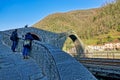 bridge in the mountains image taken in ponte del diavolo, borgo a mozzano, tuscany , italy