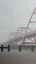 The bridge of musi II palembang under the pouring rain