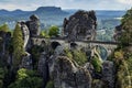 Bridge named Bastei in Saxon Switzerland Germany Royalty Free Stock Photo