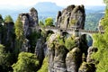 Bridge named Bastei in Saxon Switzerland Germany Royalty Free Stock Photo