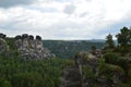 Bridge named Bastei in Saxon Switzerland Royalty Free Stock Photo