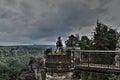 Bridge named Bastei in Saxon Switzerland Royalty Free Stock Photo